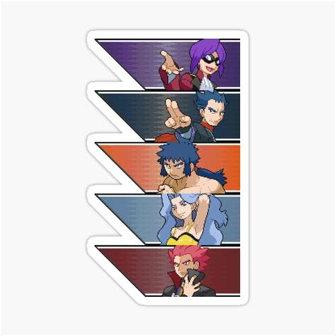 Hgss Vs Elite 4 And Champion Banner Sticker For Sale By Rachxt