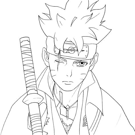 Coloriage Boruto Gratuit Imprimer L H Ritier De Naruto