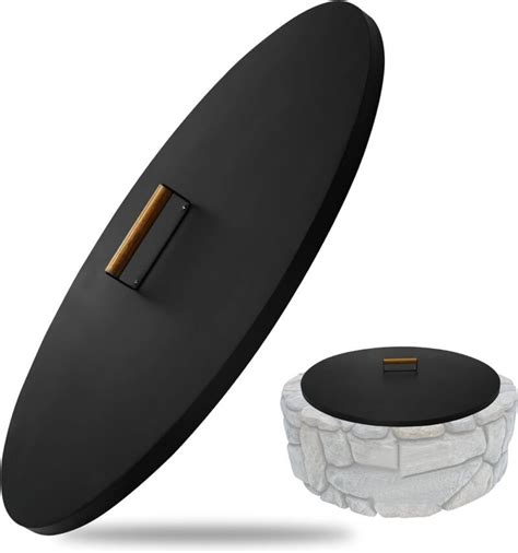 Febtech Firepit Snuffer Lid Carbon Steel 35 Inch Fire Pit Lid With