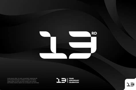Premium Vector | Number 13 logo icon design 13rd birthday logo number ...
