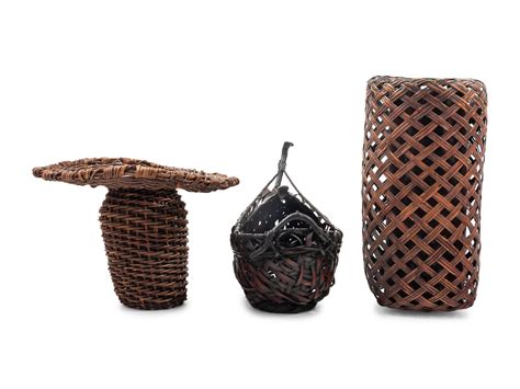 Bid Now Three Japanese Bamboo Ikebana Baskets March 3 0123 1000 Am Cdt