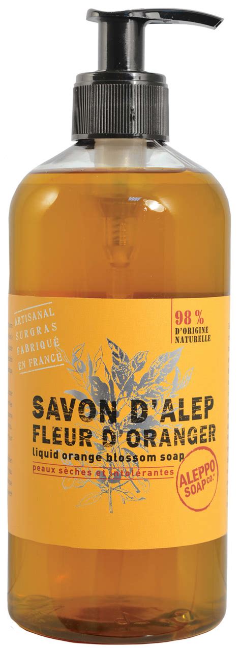 Savon D Alep Liquide Fleur D Oranger Gamm Vert