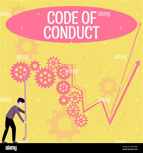 Text Showing Inspiration Code Of Conduct Business Concept Ethics Rules