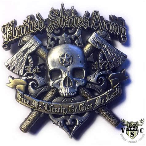 Us Army Give Liberty Give Death Military Challenge Coin