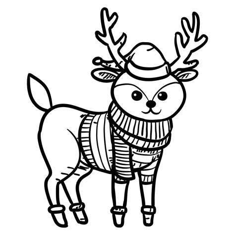 Best Reindeer Printable Coloring Pages Printablee The Best Porn Website