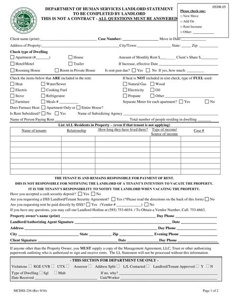 Free Printable Landlord Statement Templates Word Pdf Excel Example