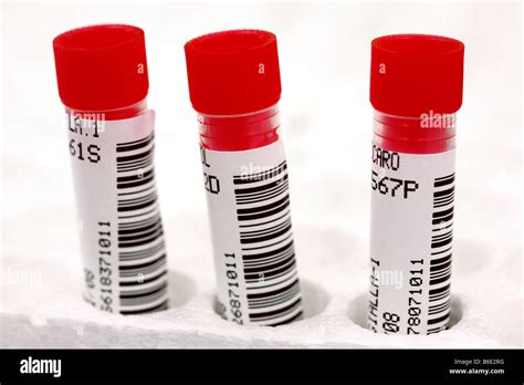 Medical Sample Tubes Labelled Barcodes Hi Res Stock Photography And