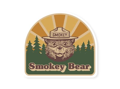 Smokey Bear Sticker Smokey Strong Adhesive Smokey The Bears