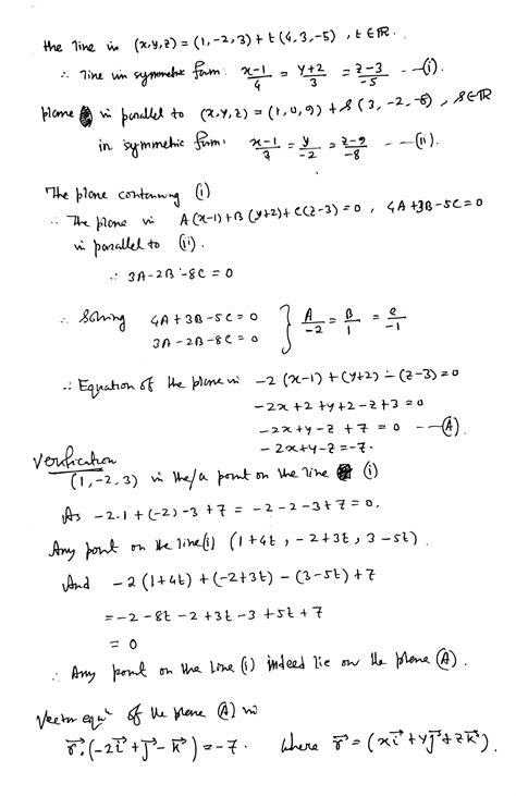 [solved] Determine The Vector And Cartesian Equations Of The Plane That Course Hero