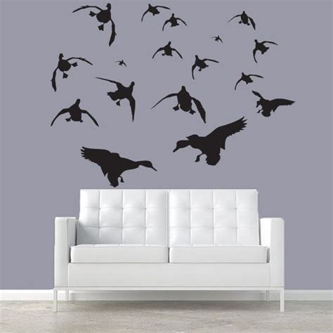 Mallard Wall Decal Silhouettes 17 Ducks Waterfowl Cave By JobstCo Duck