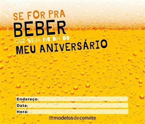 Convite de Aniversário tema de Cerveja