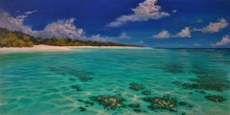 Original Tropical Caribbean Seascape Painting - Paintings - by Alan ...