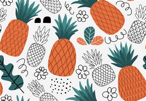 Seamless pineapple pattern. Cute pineapple pattern. vector illustration 8126201 Vector Art at ...