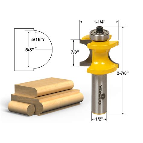 Edging Bullnose Bullnose Router Bit 516r 58 Bead 12