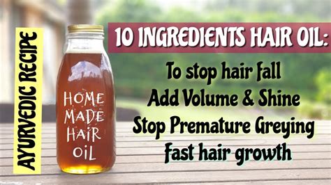 Homemade Hair Oil DIY For Hair Growth And Reduce Hair Fall And