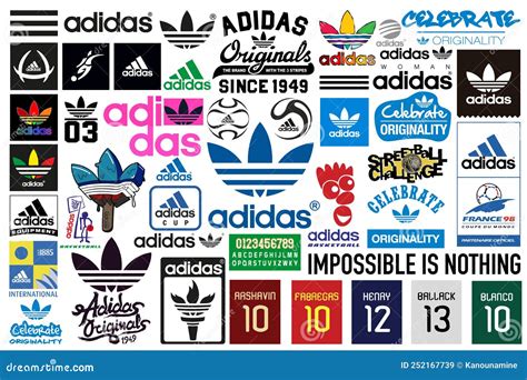 Logo Adidas Et Signes Collection Vectorielle Image Stock Ditorial