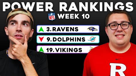 Nfl Week 10 Power Rankings Youtube