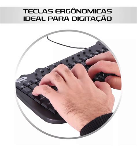 Teclado Fio Compacto Knup Kp Hp Matao