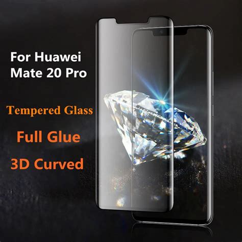 3D Full Glue Curved Tempered Glass For Huawei Mate 20 Pro Full Cover 9H