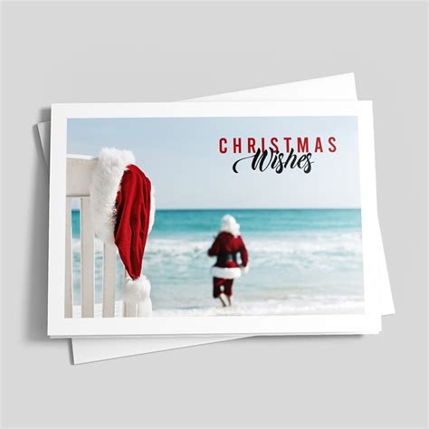 Santa Beach Christmas Card - Christmas Greeting Cards by CardsDirect