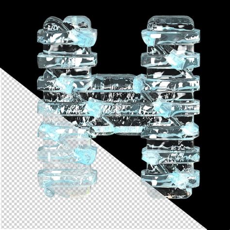 S Mbolo De Hielo Con Bloques Horizontales Letra H Archivo Psd Premium