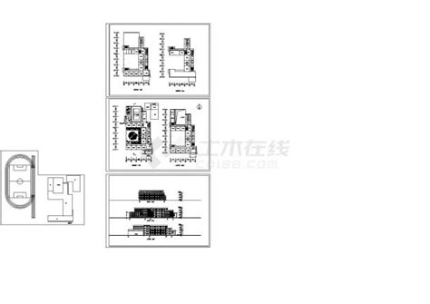 某地4层框架结构教学楼平立剖建筑专业方案图教育建筑土木在线