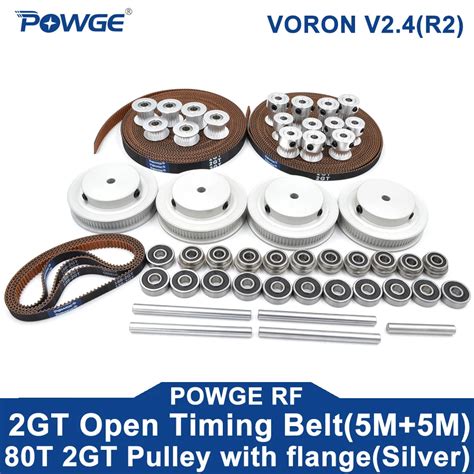 POWGE VORON 2 4 Set GT2 LL 2GT RF Courroie De Distribution Ouverte 2GT