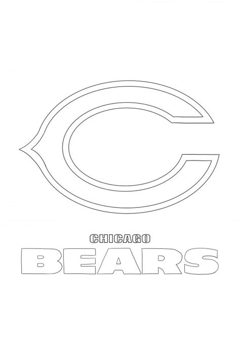 Logo of Chicago Bears coloring page printable game - scgceramics.com