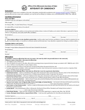 Fillable Online RECLAMATION DISTRICT CANDIDATE FILING FORM Fax Email