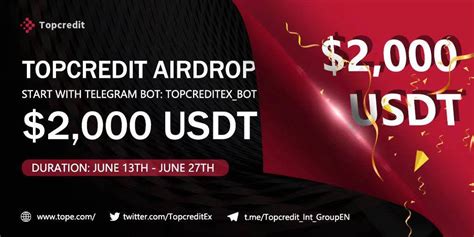 Airdrop Inspector On Twitter New Airdrop Topcredit Usdt Total Reward 2000 Usdt Rate ⭐️⭐️