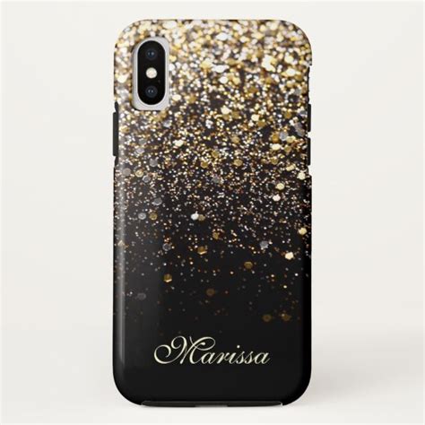 Gold Glitter Black Stylishly Elegant Modern Case Mate Iphone Case Zazzle Gold Glitter Phone