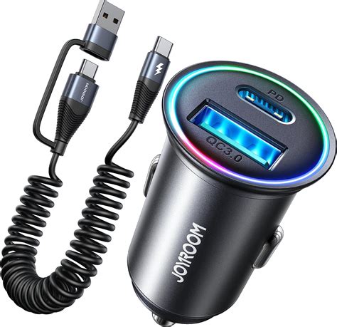 Allume Cigare W Rampow Chargeur Voiture Usb C Pd Charge Rapide