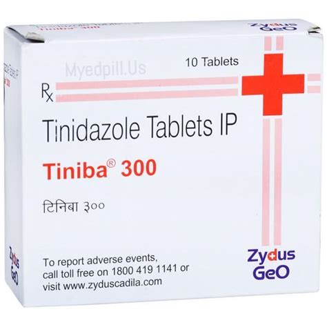 Tinidazole 300mg (Tiniba) Tablets - Myedpill