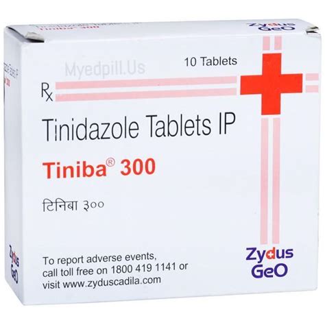 Tinidazole 300mg Tiniba Tablets Myedpill