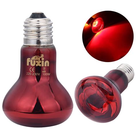 Yawots 100W Infrared Heat Lamp Bulb Red Light Heat Bulbs For Pet