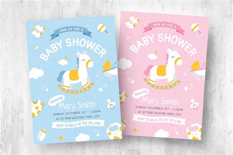 Baby Shower Flyer Template PSD Ai Vector BrandPacks