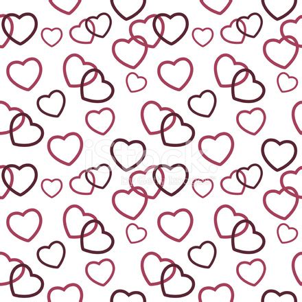 Heart Love Seamless Pattern Background Vector Illustration Stock Photo