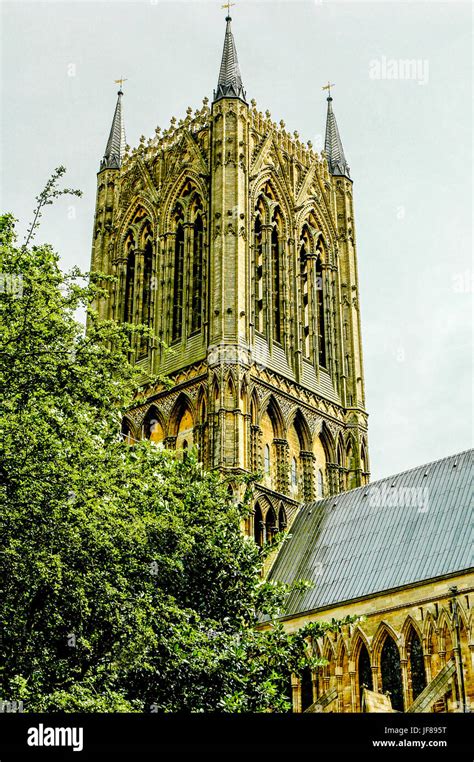 Lincoln Cathedral Church Lincoln Gotische Kathedrale Stock Photo Alamy