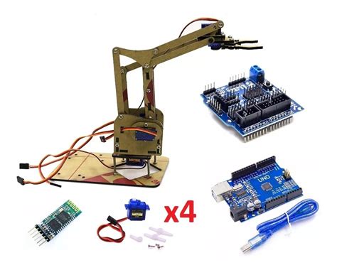 Ripley BRAZO ROBÓTICO ARDUINO 4 SERVO SG90 KIT V3