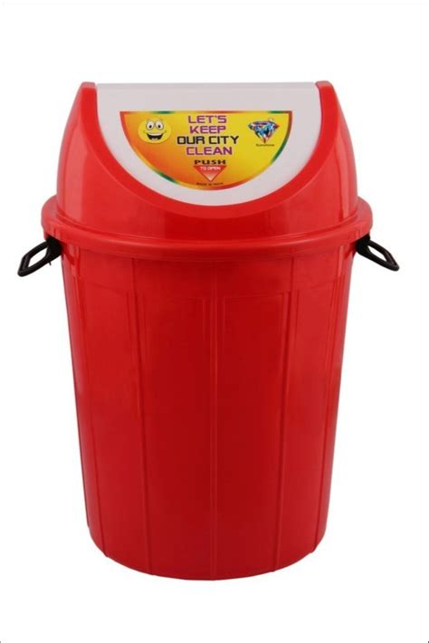 Hdpe Swing Plastic Dustbin Liter Shape Cylindrical At Rs In