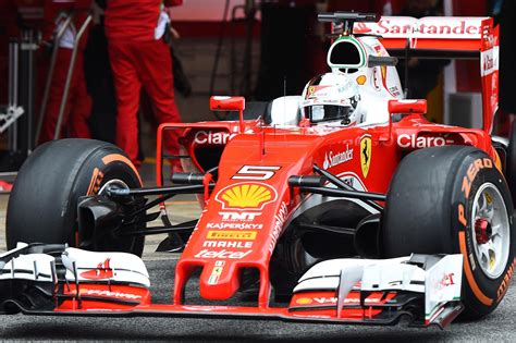 Sebastian Vettel Ferrari Sf16h Barcelona Test 2 3 2016 Pitlane Exit