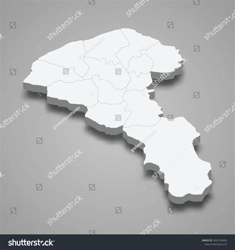 3d Isometric Map Taoyuan City Region Stock Vector (Royalty Free ...