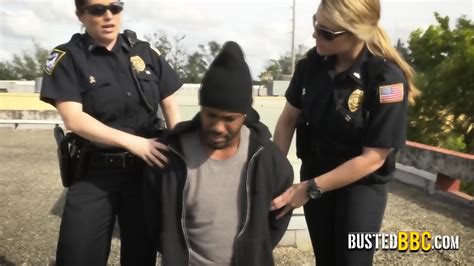 Horny Police Officers Love Fucking Black Dudes With Massive Cocks In Outdoors At The Hood For