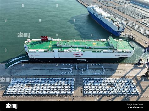 Yantai China January The Byd Explorer No Car Carrier