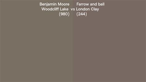 Benjamin Moore Woodcliff Lake 980 Vs Farrow And Ball London Clay 244