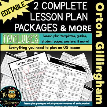 Orton Gillingham Lesson Plan Complete Guide By The Multisensory Classroom