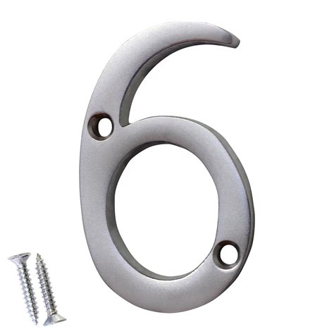 Rch Hardware No Br Brass House Number Inch Satin Chrome