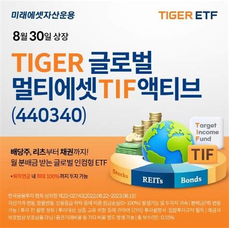 미래에셋자산운용 국내 최초 Tif Etf 신규 상장 네이트 뉴스