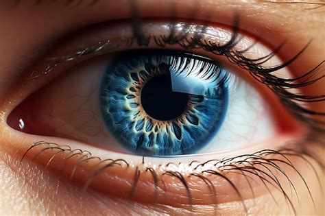 Premium Ai Image Human Eye With Blue Color In Extreme Close Up Shot