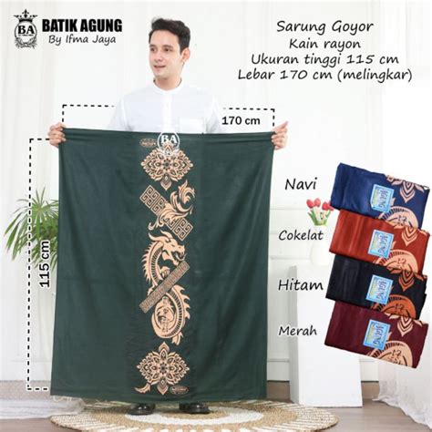 Jual Sarung Batik Halus Santri Santriwati Motif Sorot Naga Goyor Real